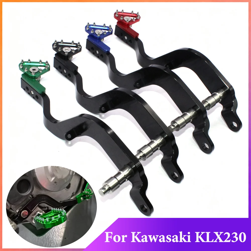 

Алюминиевая педаль тормоза с ЧПУ для мотоциклов, рычаг переключения передач, педаль переключения передач, задняя нога для Kawasaki KLX 230 KLX 230