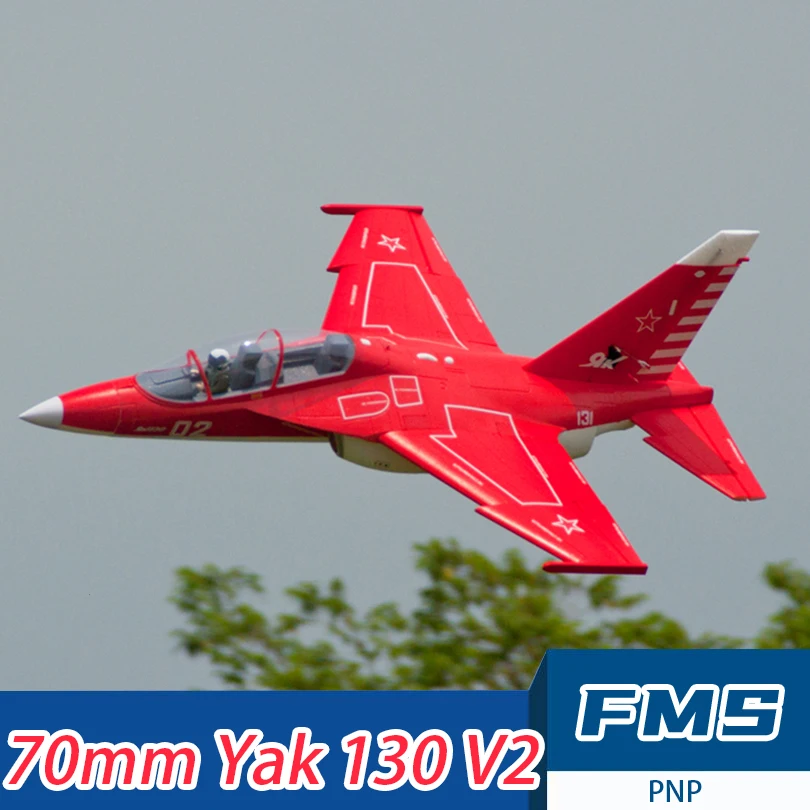 

Fms Freewing 70mm Ducted Fan Yak-130 V2 Simulation Model Red Edf Rc Jet Airplane Hobby Aircraft Foam Model Plane For Gift