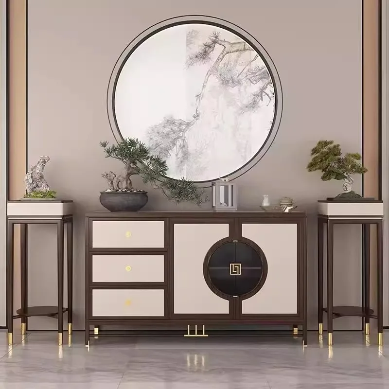 عرض غرفة النوم خزائن غرفة المعيشة خزائن عتيقة ريفية صالون خزائن غرفة المعيشة طاولة تخزين أثاث فيترينا للمنزل #1