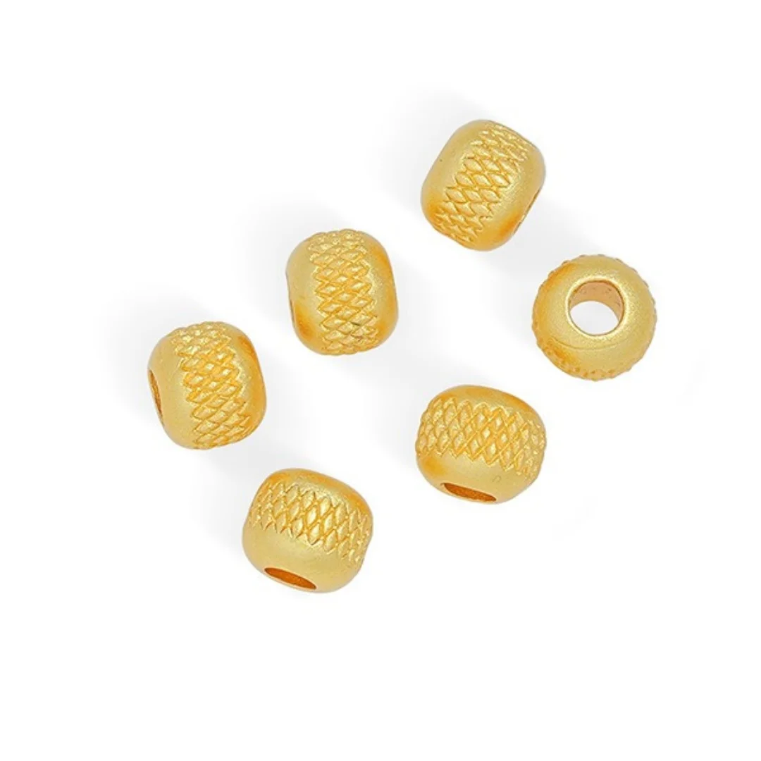 

5 Pieces Bead Jewelry Micro Inlay Copper Jewelry Accessories Frosted Texture DIY Pineapple Beads Bracelet Accessories