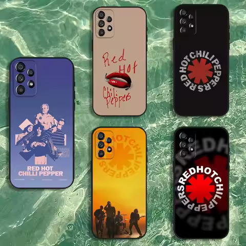 R-Red Hot C-Chili Peppers Band Phone Case For Samsung Galaxy A20,A21s,A22,A31,A32,A52,A53,A72,73,A80 Soft Black Cover