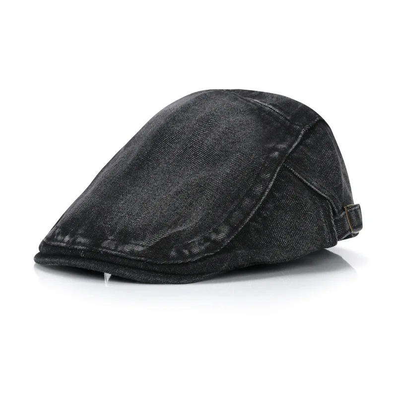 Denim beret hat classic cap for men and women foreign trade cotton hat fashion simple