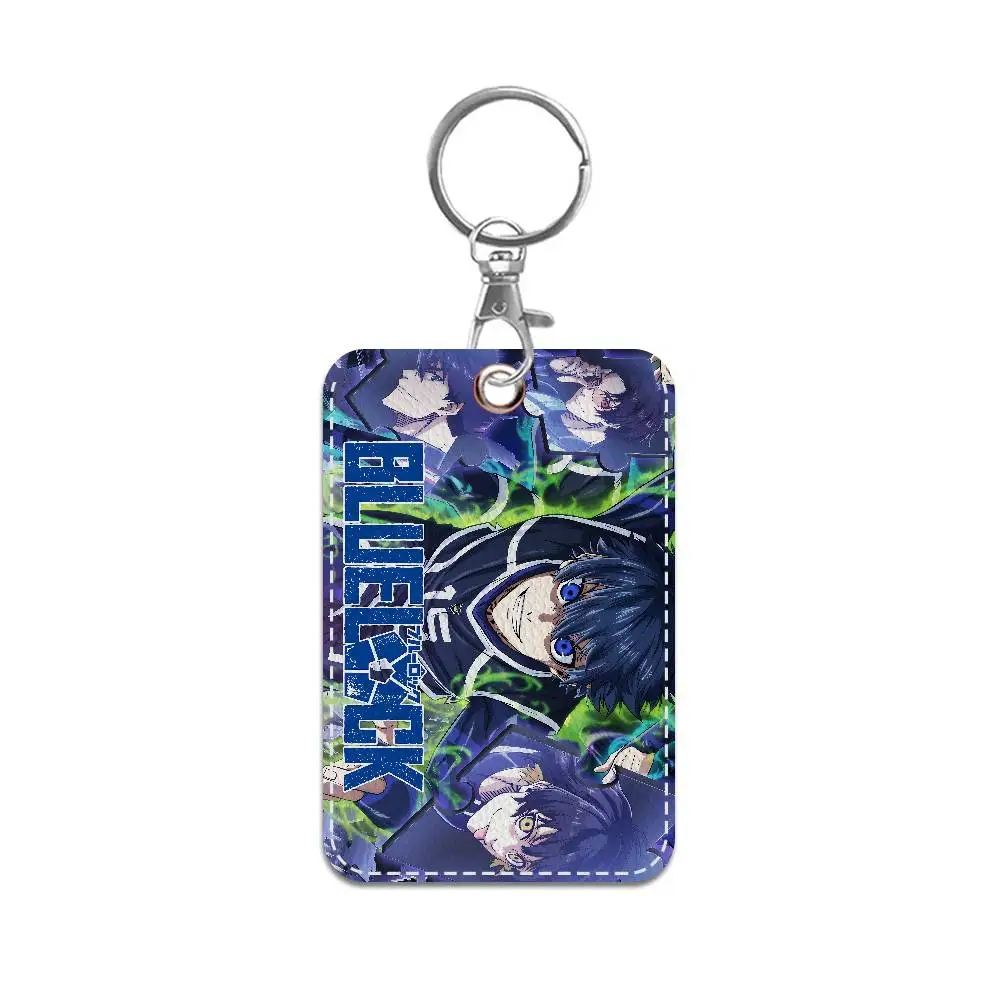 B-BLUE LOCK حاملي بطاقات سلسلة المفاتيح كيرينغ البنك حافلة معرف بطاقات الائتمان سلاسل حلقة المفاتيح #6