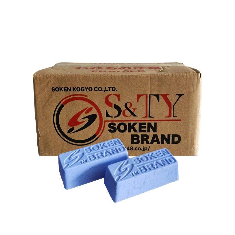 Japan Soken D-36 Blue Fine Polishing Compound Square Jewellery Metal Mirror Finishing Paste