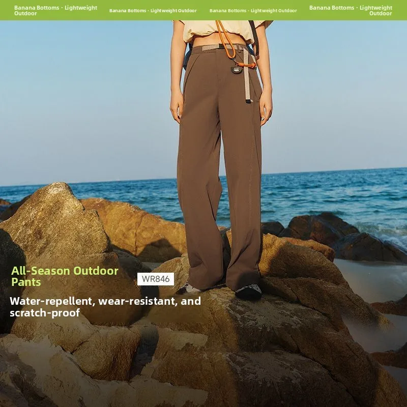 

Banana Le WR8 Outdoor Straight Leg Pants Women's Waterproof High Elastici Sports Protection Mountain Climbing Trousers