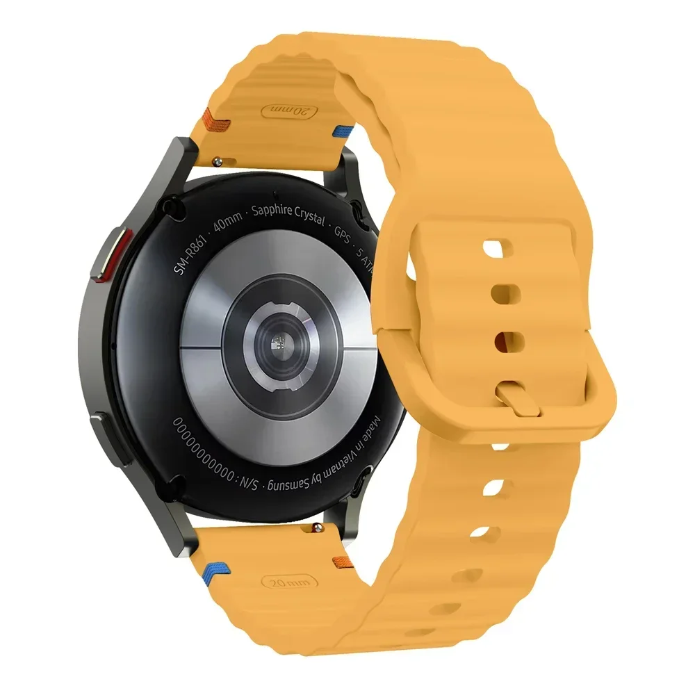 22 mm 20 mm Uhrenarmband für Huami Amazfit BALANCE Band GTR 4 2 2E GTR3 Pro/GTS 4/2 Mini GTS 3/Bip 3 Pro U S Silikon-Wellenarmband – Detail 15