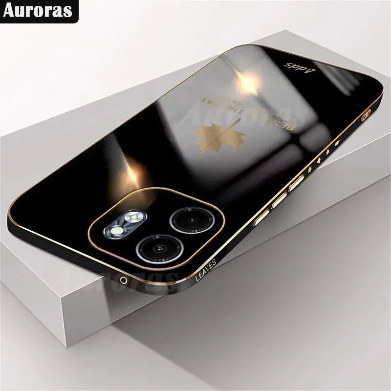 

Electroplated Maple Leaf Case For infinix Smart 9 Silicone Cover infinix Smart 9 9 smart