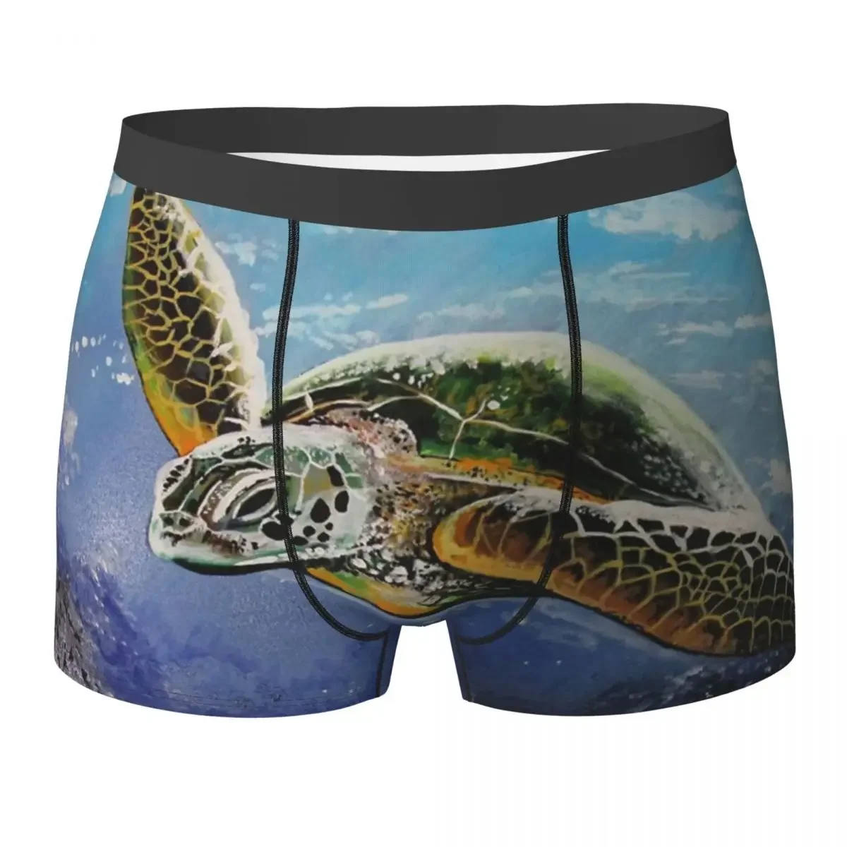 Humor Boxer Sea Turtle Shorts Panties Briefs Men Underwear Breathable Underpants For Male S-XXL