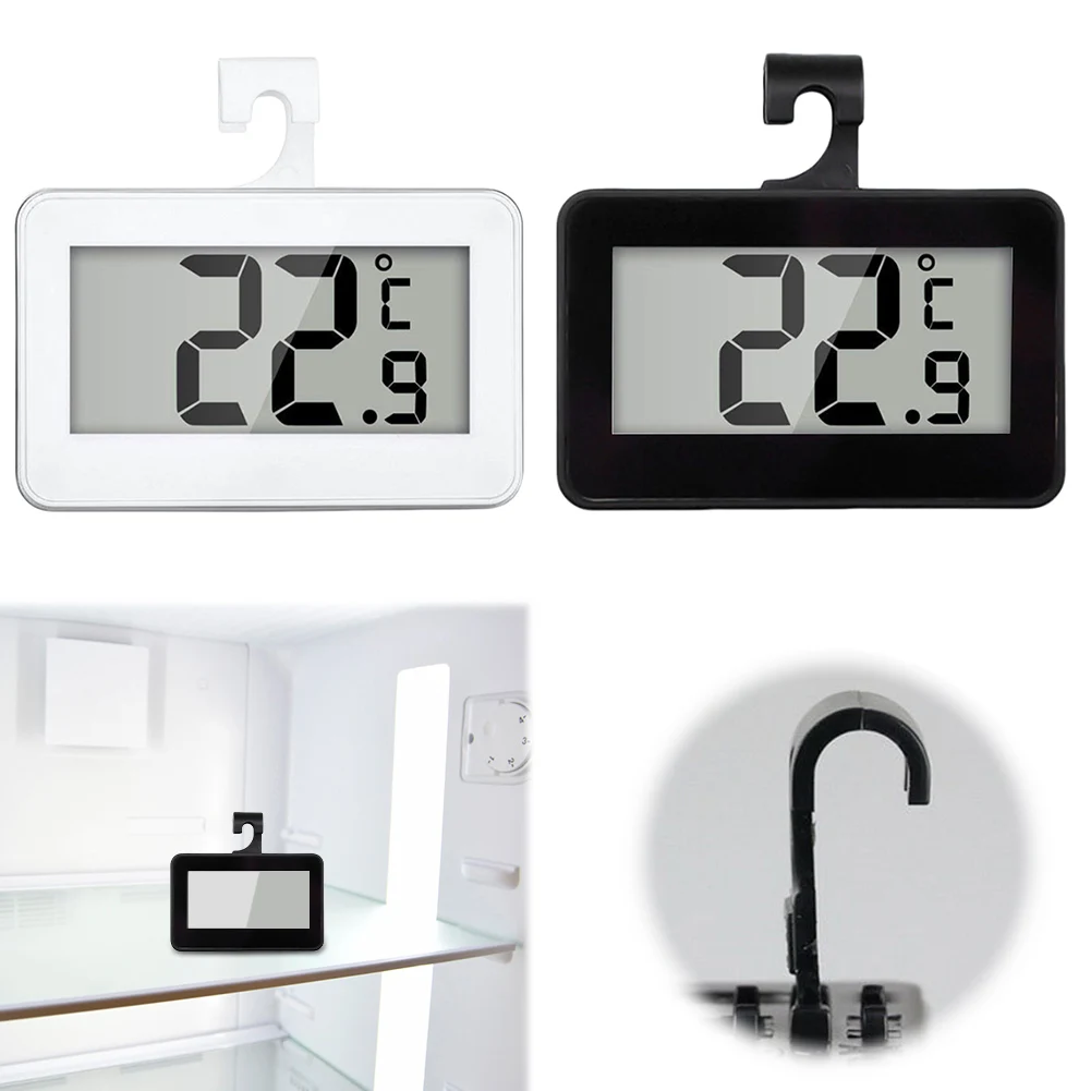 Digital Freezer Thermometer Waterproof Room Thermometer with Hook Digital Refrigerator Thermometer for Kitchen Home Restaurants