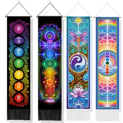 Seven Chakra Tapestry ,Hippie Mandala Chakras Wall Hanging , Yoga Meditation Tapestries for Spiritual Room Decor , 12.8