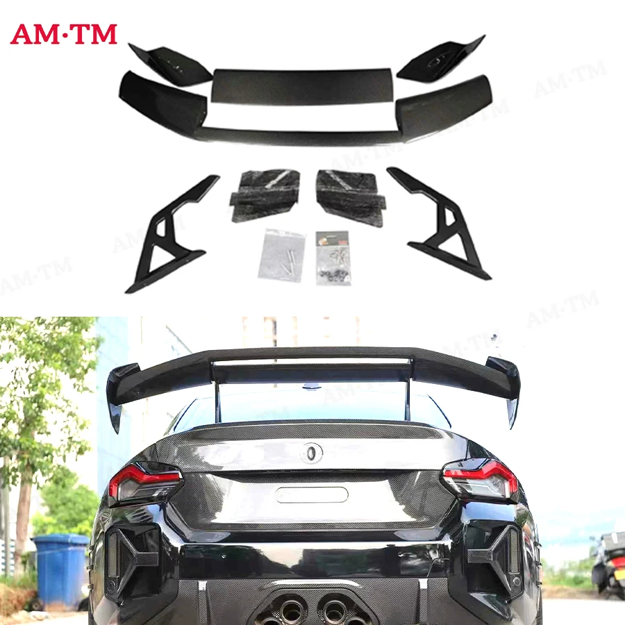 

For BMW M2 M3 M4 G87 G82 G80 G83 Carbon Fiber Spoiler Tail fins Rear Trunk Spoiler Guide Wing Rear Wing Car body kit
