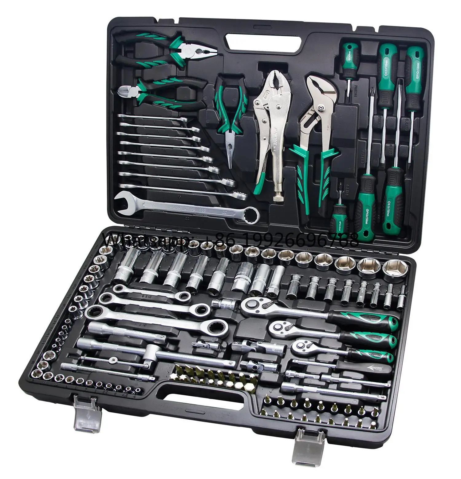

AE-S134 134Pcs 1/4"&3/8"&1/2" Ratchet Wrench Screwdriver Set Auto Repair Toolbox Hand Tool Set