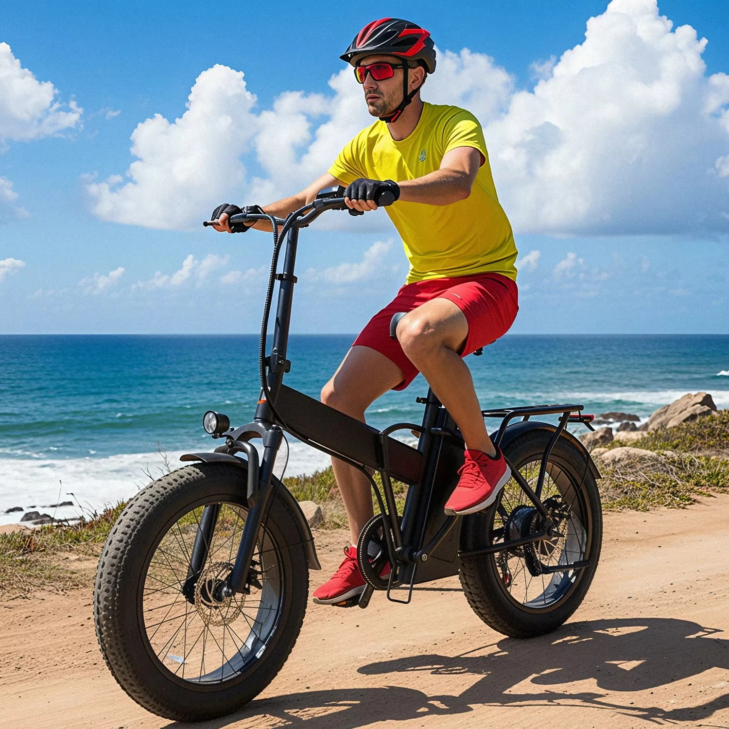 

Sport Electric Mountain Bike 48V 15Ah Lithium Battery Rear Hub Motor Full Suspension 748W Electric Bike