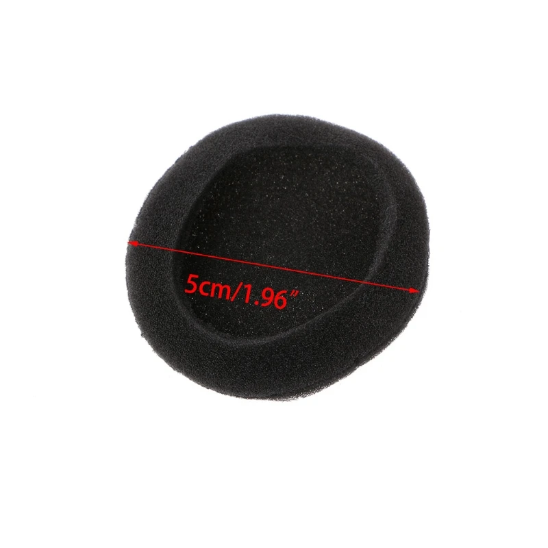 10 stuks 50 mm zachte spons hoofdband hoofdtelefoonkussen kussen headset cover vervanging schuim oorbeschermer cover voor