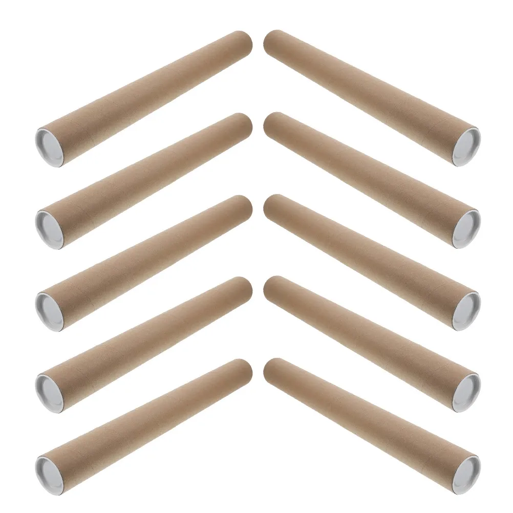 10pcs-reusable-kraft-paper-postage-tubes-for-posters-artwork-shipping-storage-sturdy-round-cardboard-mailing-tube-cylinder-box