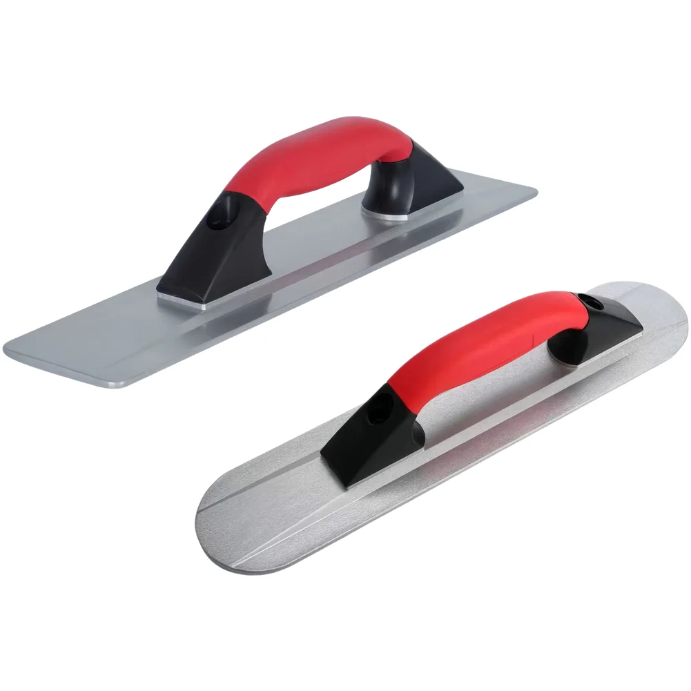 40.3*8.8cm Plastering Trowel Ergonomic Aluminum Trowel for Power Tool Accessory Ergonomic Rubber Grip Polished Steel Plate