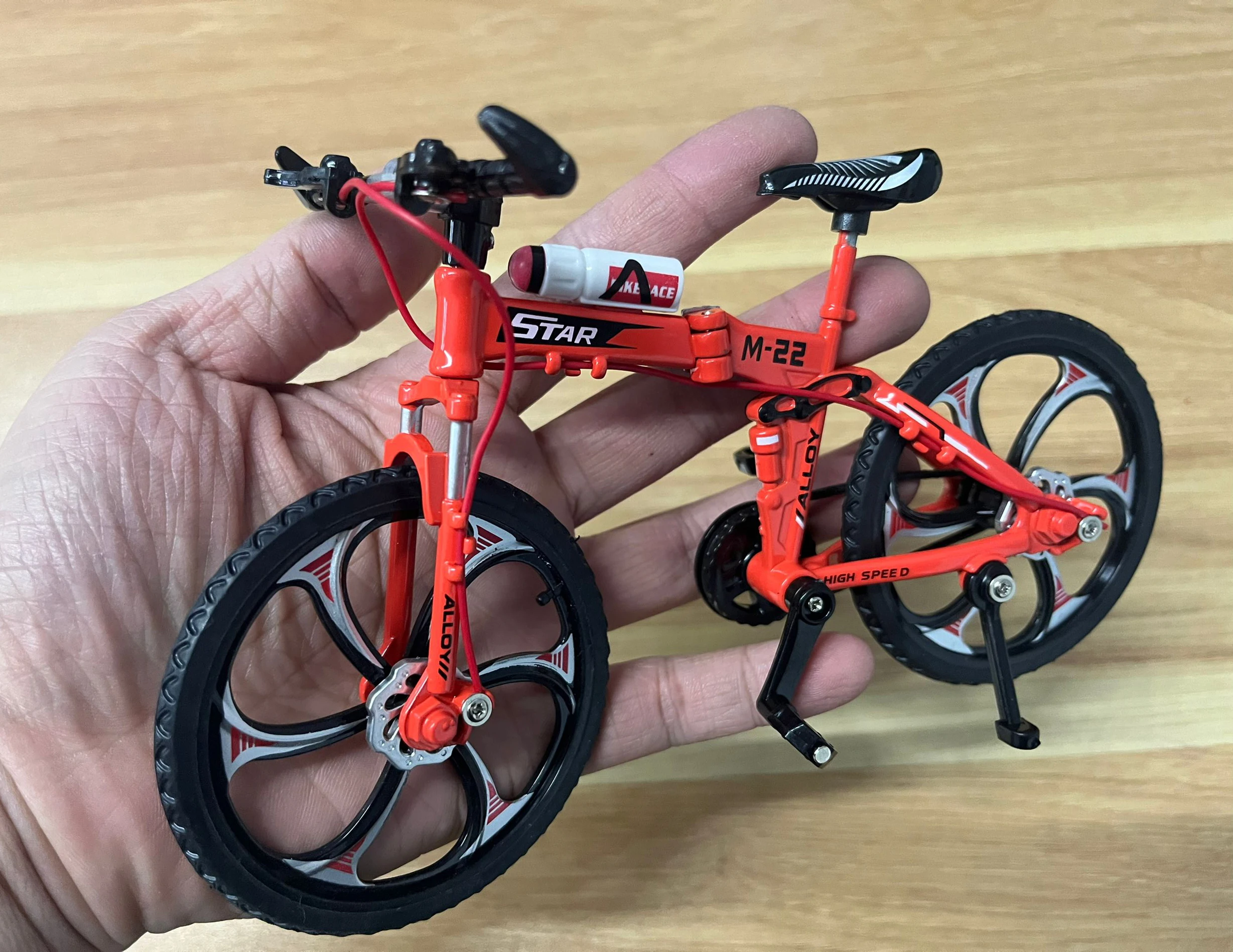 1:10 New Mini Model Foldable Alloy Bicycle Diecast Adult Simulation Finger Mountain Metal Bike Decoration Collection Toys Boys