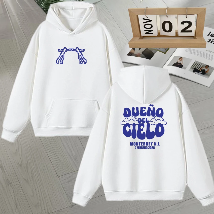 

Singer Humbe Dueno Del Cielo 2026 Tour Hoodies Men Women Loose Pullover Casual Autumn Winter Trendy Fan Gifts Fleece Sweatshirts