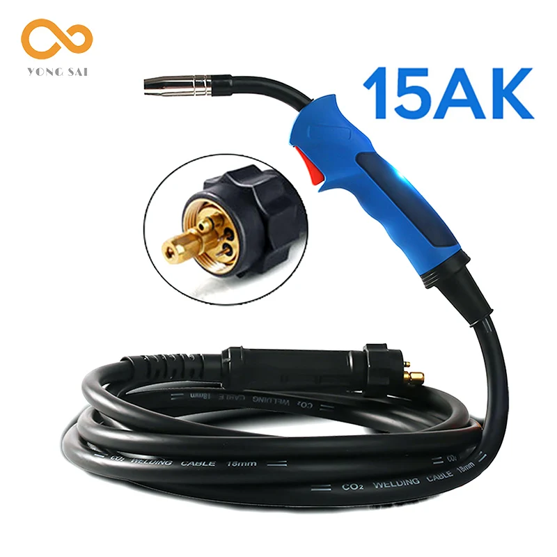 Binzel 15AK Welding Torch Welding Equipment CO2 Gas Welding Guns With 3m 5m Heat Restiance Cable For MIG MAG  Welding Machine