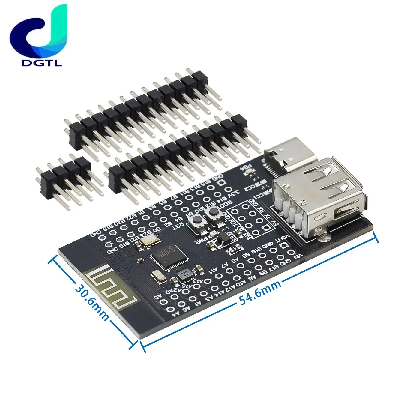 CH582M Development Board Core Board BLE Wireless For Bluetooth Microcontroller Low Energy Bluetooth MCU Dual USB