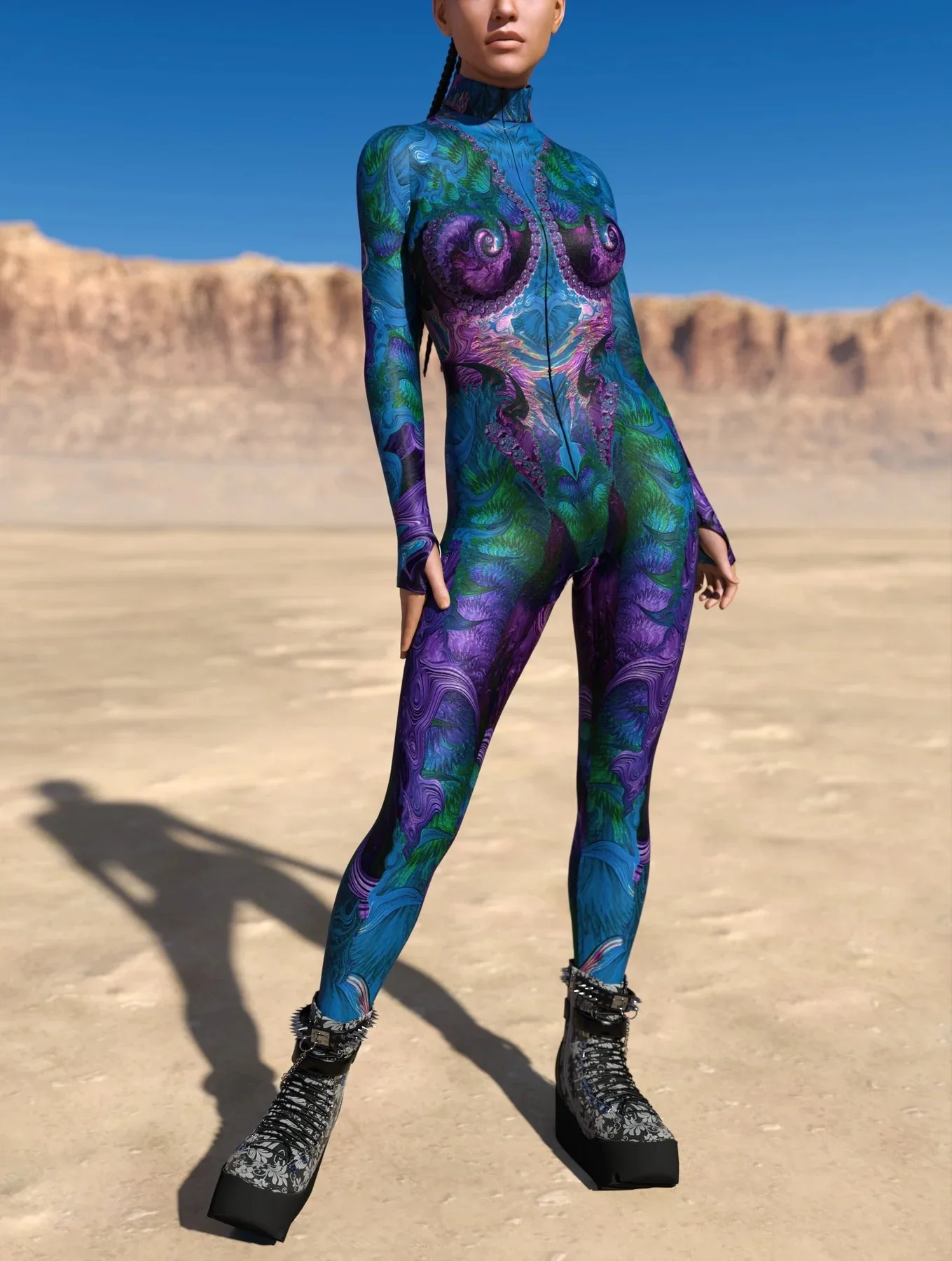 Damen Herren Muskel-Mensch Wüste Dazzle in Sieben Farben 3D-Druck Verkleidungs-Jumpsuit Halloween-Party Cosplay-Kostüme Outfit – Detail 20