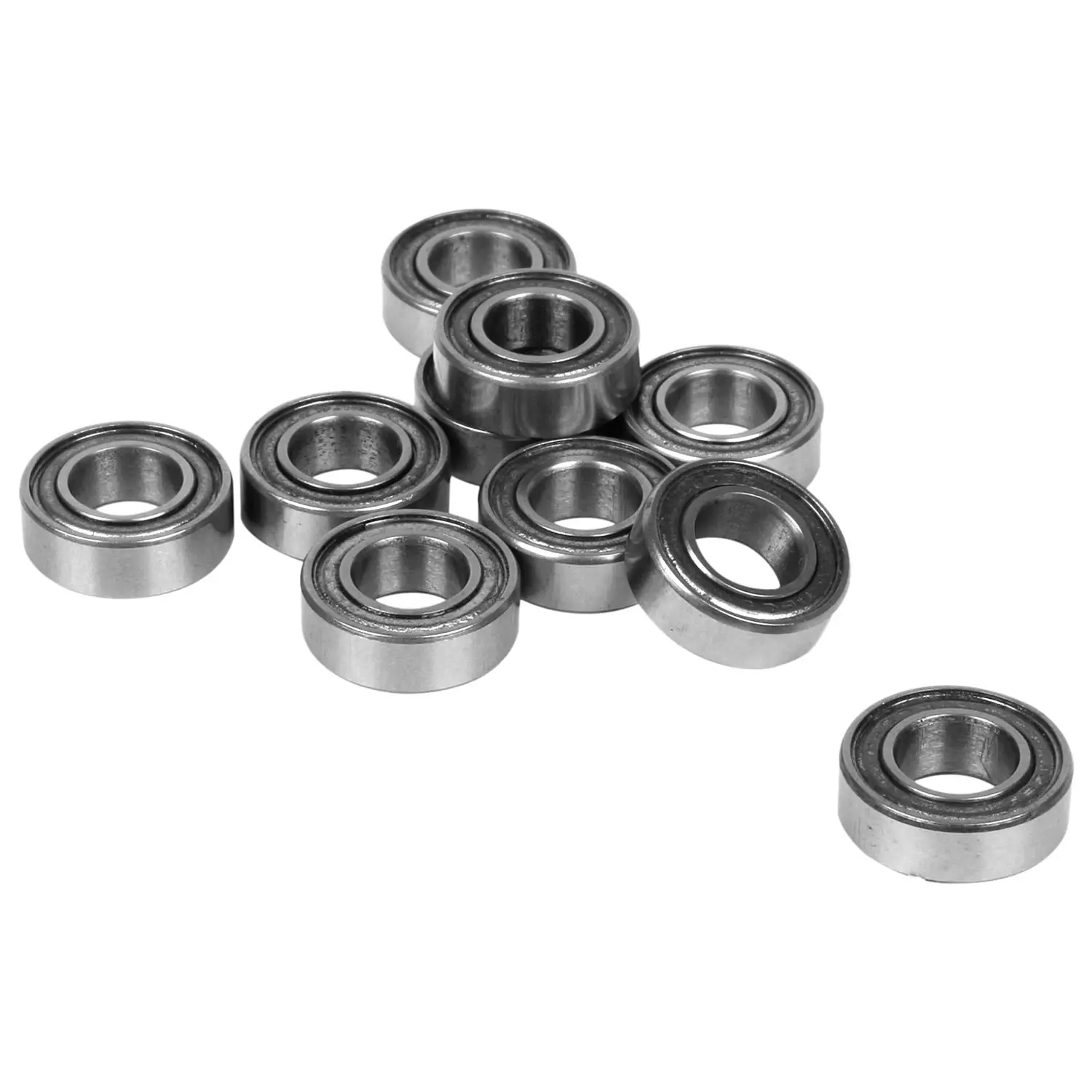 10pcs Miniature Rubber Sealed Metal Shielded Metric Radial Ball Bearing, MR126 ZZ 6 X 12 X 4MM