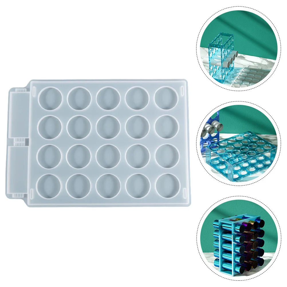 

Vinyl Roll Holder Mold Silicone Storage Holder Craft Organizer Mold for DIY Vinyl Roll Organizer Craft Room Storage Rack