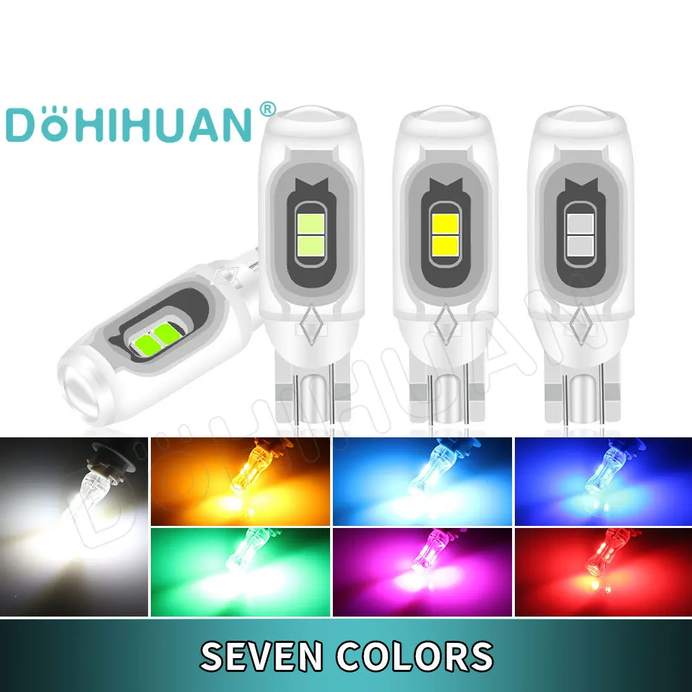 

DOHIHUAN 2PCS T10 Strobe Flashing W5W Led Flash Bulb 194 Parking License Plate Interior Trunk Signal Lamp Car Dome Light 12V