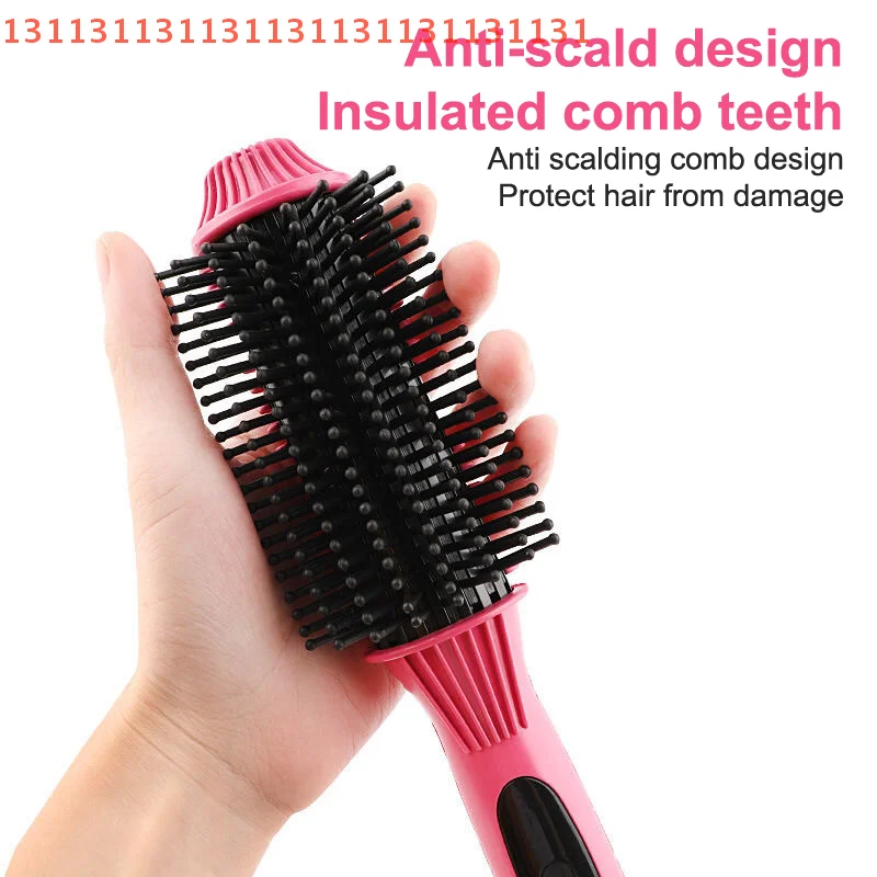 فرش فرد الشعر الكهربائية، أداة تصفيف احترافية، مكواة تجعيد تسخين متعددة الوظائف، فرشاة مستديرة ساخنة من السيراميك #3