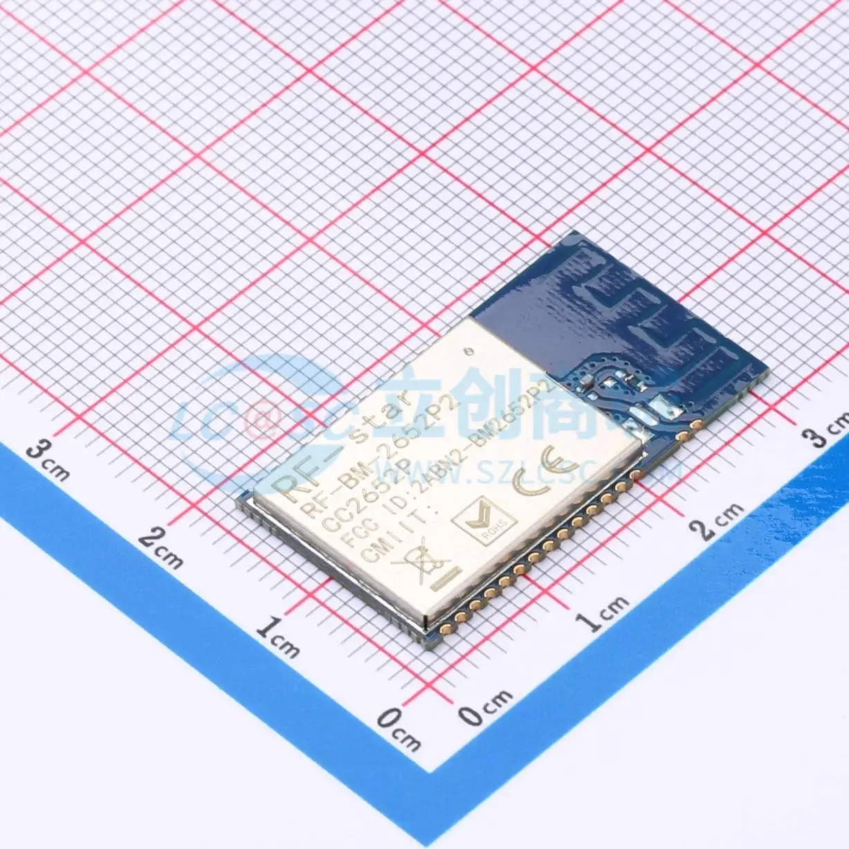 3pcs RF-BM-2652P2 SMD CC2652P I2C I2S ADC SPI Bluetooth Wireless IoT Module