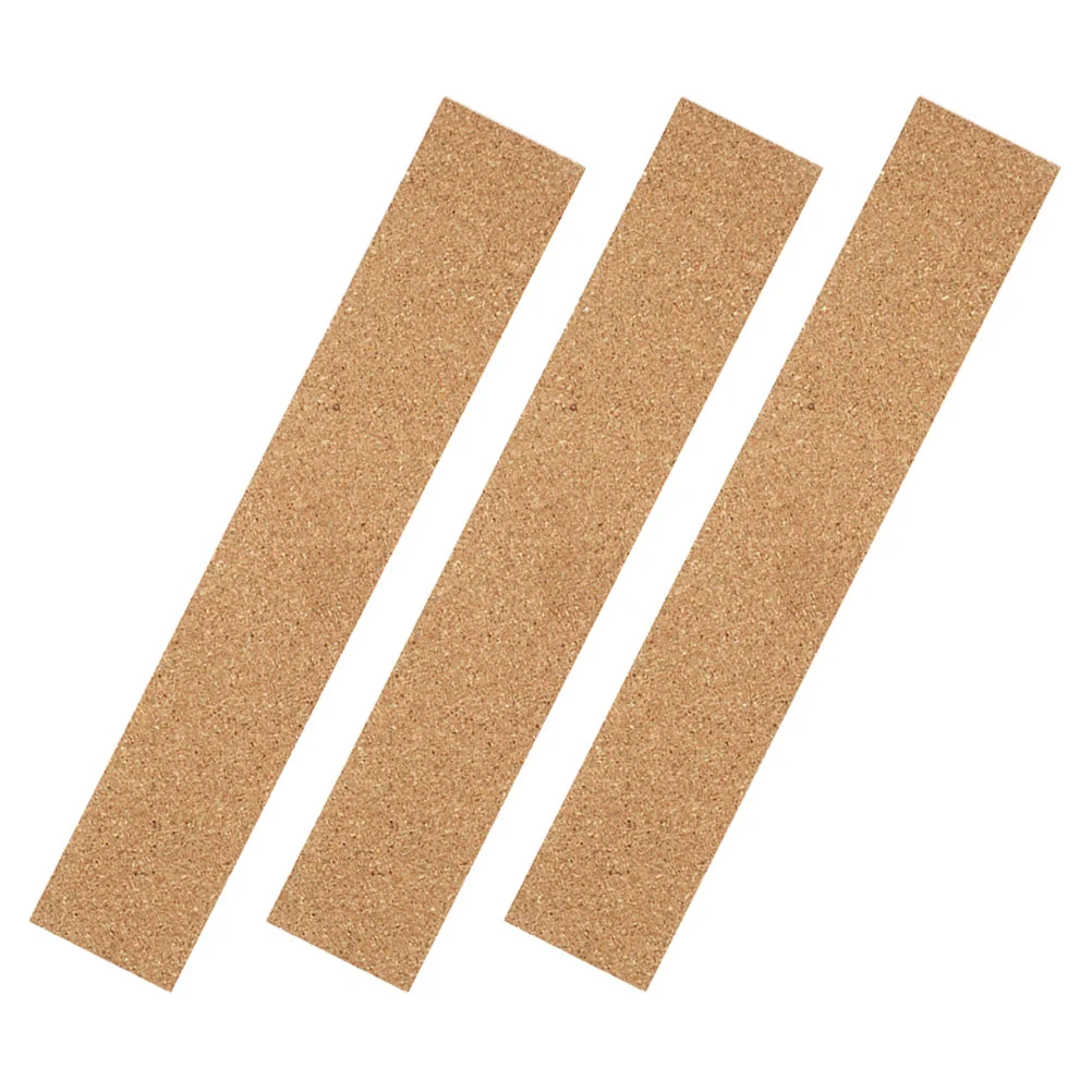 3 Pcs Cork Board Strips Adhesive Bulletin Bars for Walls Office Home Accessory Natural Frameless Supply