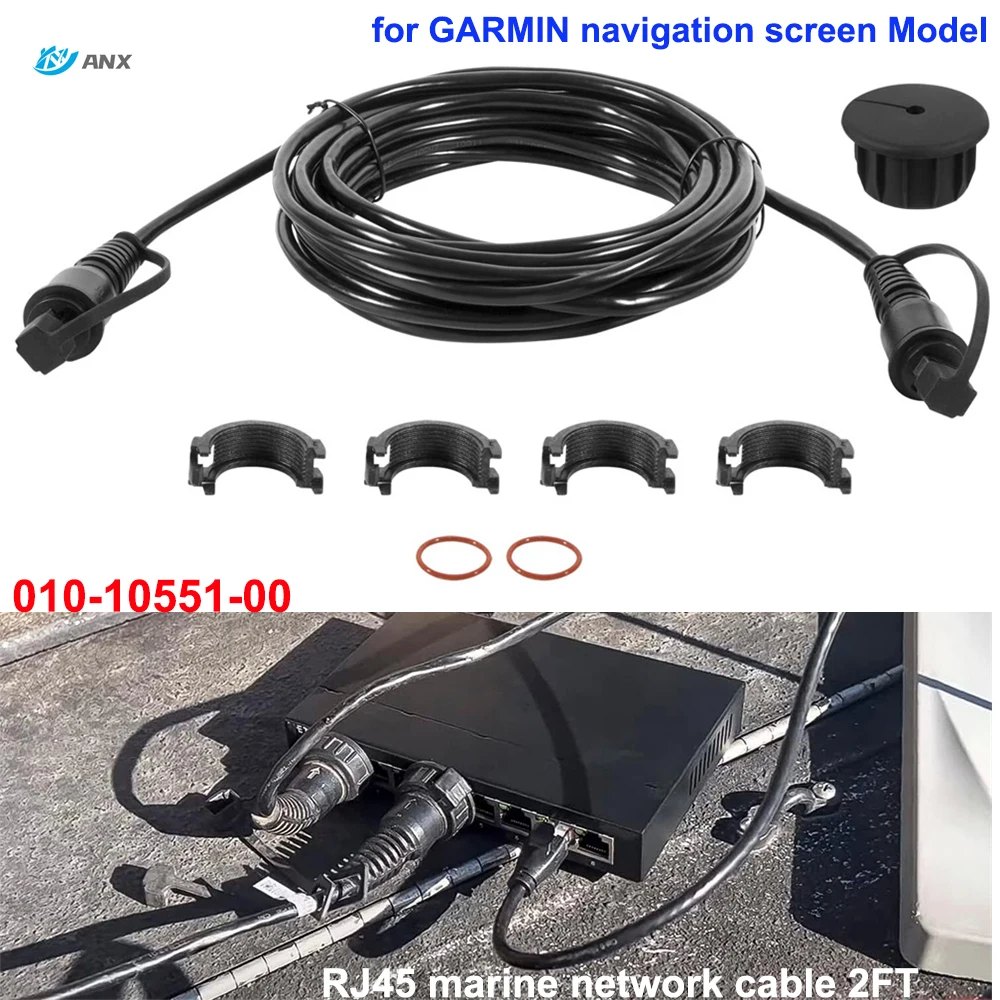 

Both Ends RJ-45 Male 010-10551-00 Marine Network Cable 20 Foot Fit Marine RJ45 Compatible with Garmin Navigation Screen Devices