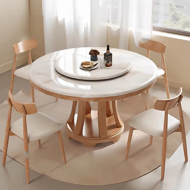 Marble Center Dining Table Round Chairs Wood Living Room Desk Dining Table Designer Office Mesas De Comedor Kitchen Furniture