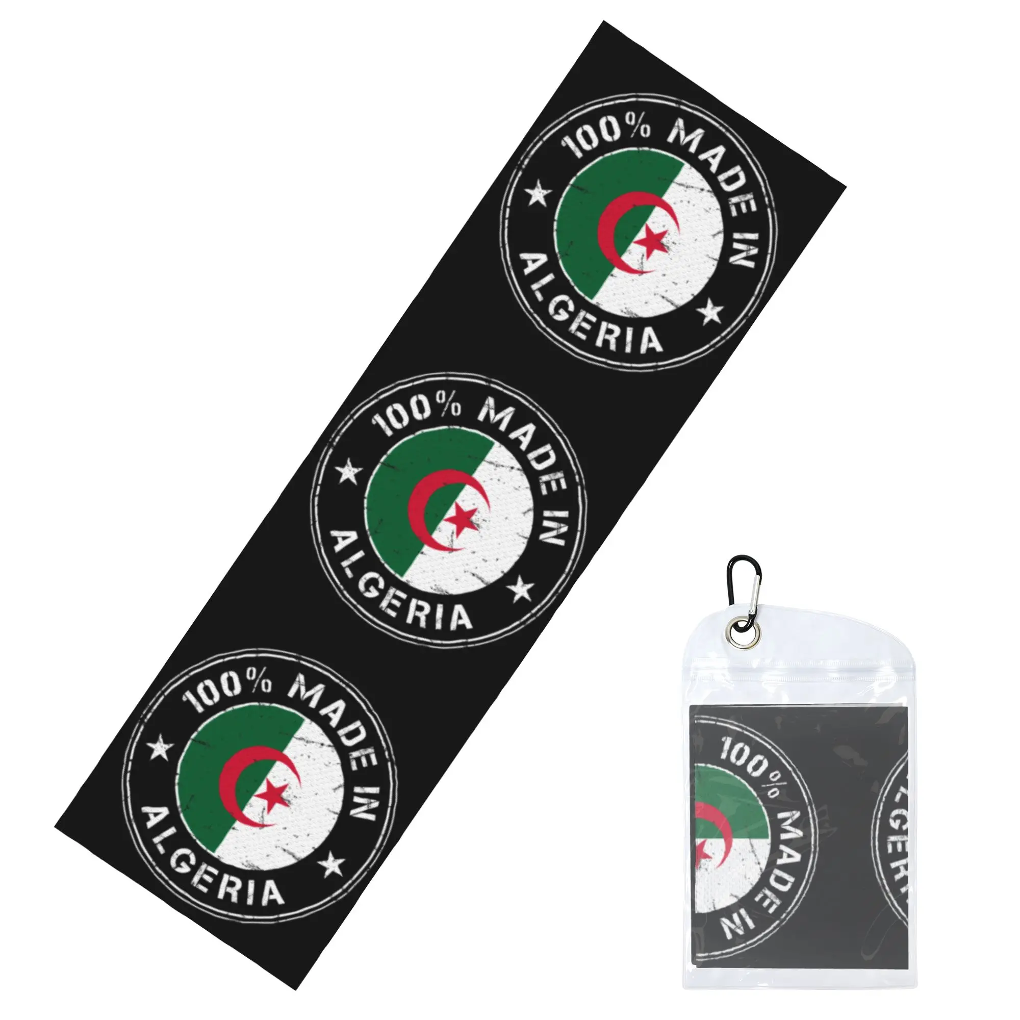 Cold Exercise Towel Algeria Map Algerian Flag Beach Sports Yoga Towel Swimming Camping Towel Refreshing Sports Scarf Face Towels