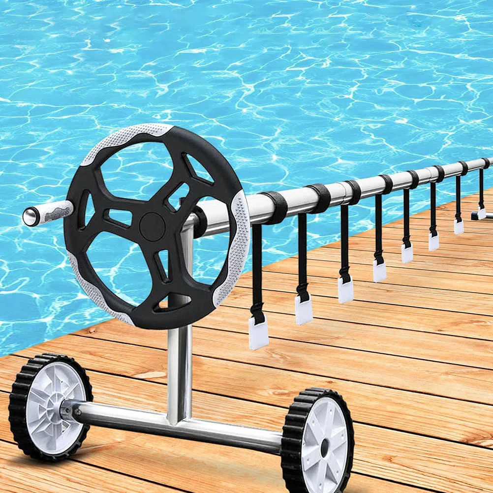 

1Set Solar Blanket Straps Kit Quick Install Solar Cover Reel Straps Pool Cover Roller Attachment Buckles Blanket Strap Buckles