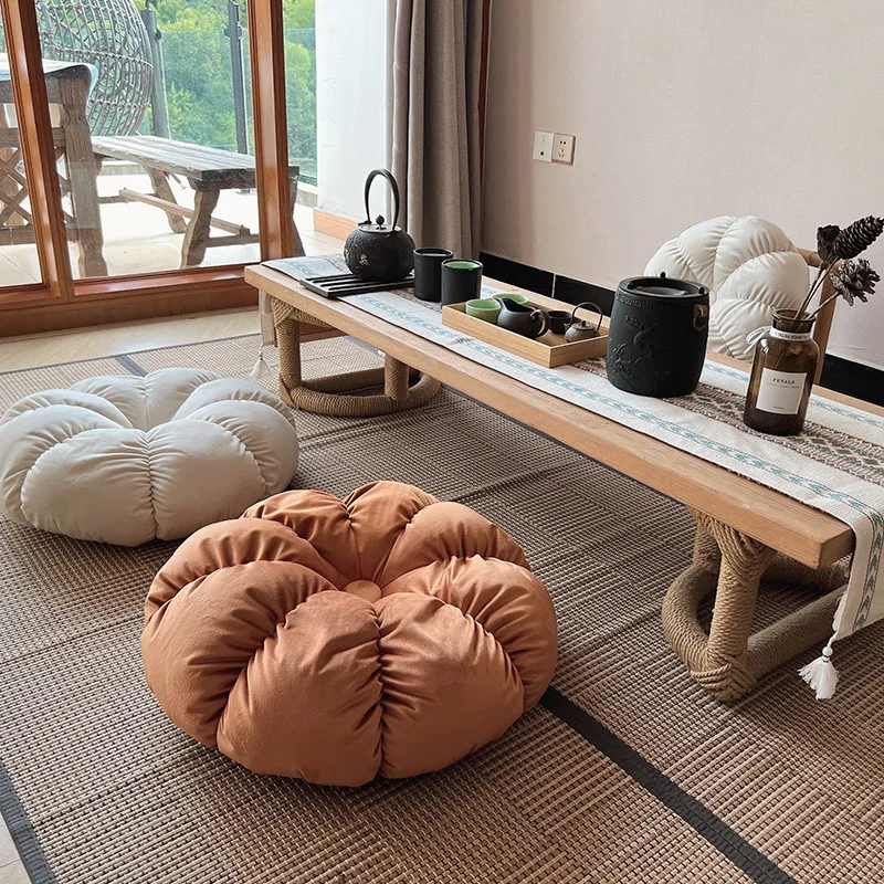 Inyahome Cute Flower Cushion Floor Seat Pillows Casual Comfortable Pillow Office Living Room Bed Decoration Cushion Simple
