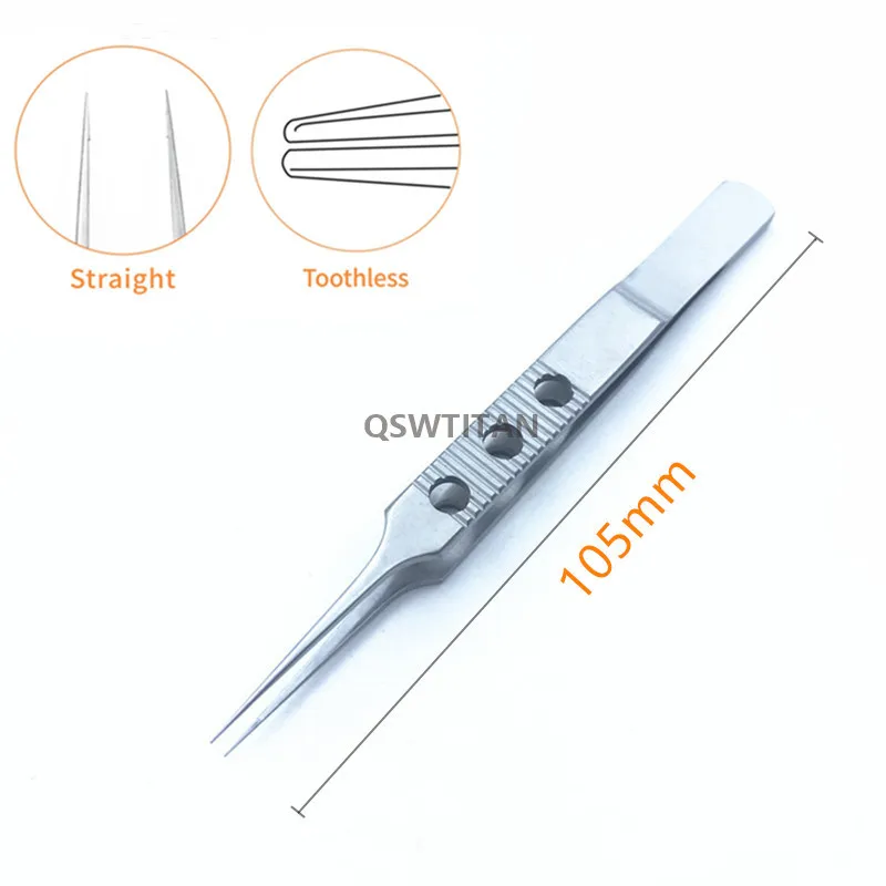 Kleszcze okulistyczne Micros ze stali nierdzewnej jaskółczy ogon prosto/zakrzywione/głowica pincety platformy 10.5CM