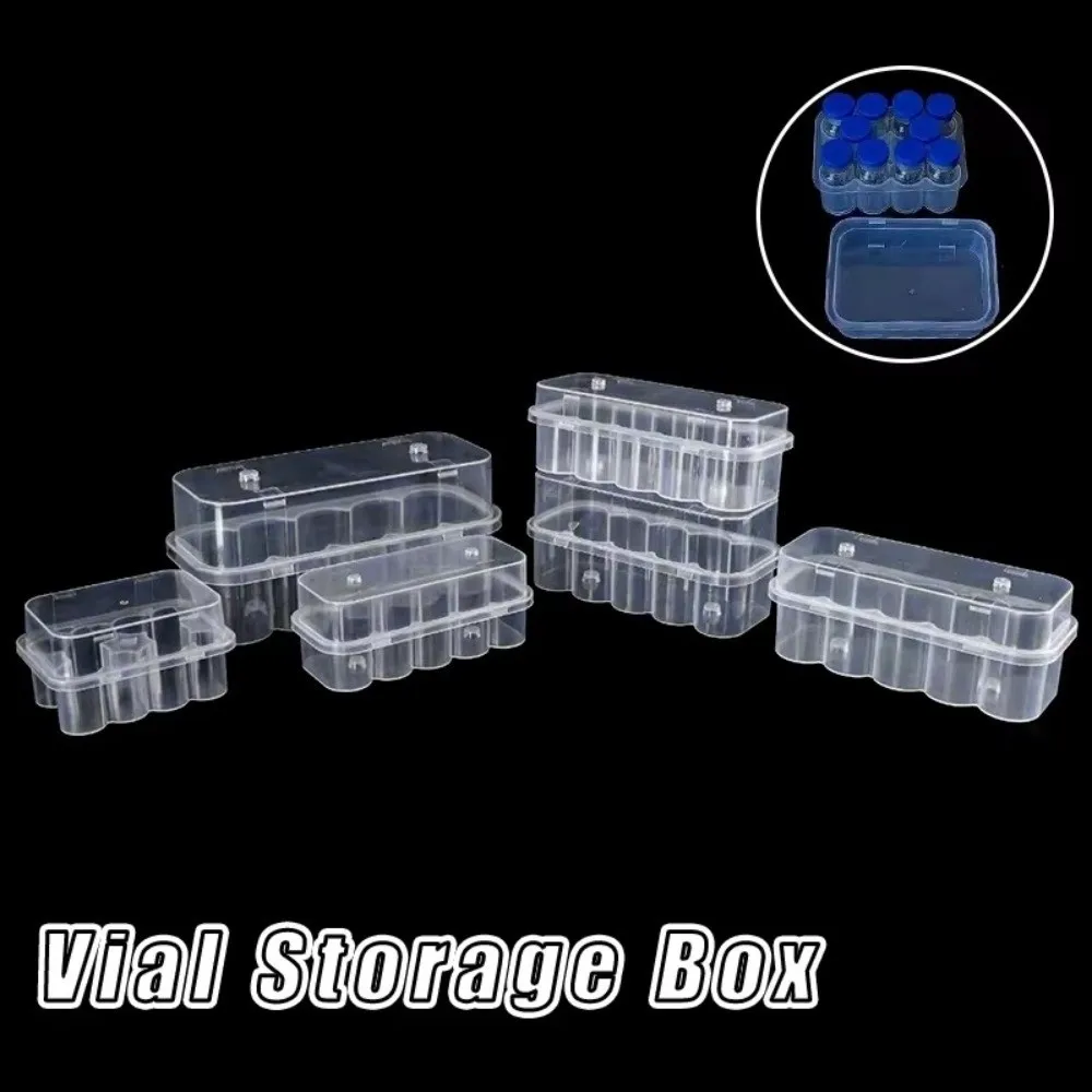 1Pc Durable 3ml Capacity Peptide Case Stackable Transparent Vial Storage Case Freezer Tube Box Clear Box for Peptides