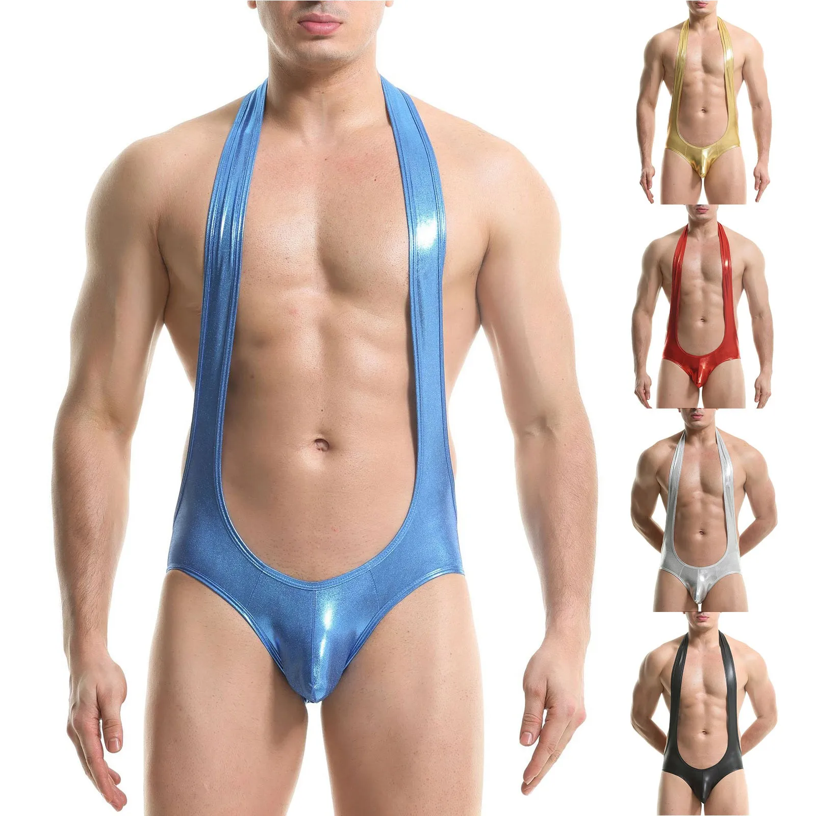 

Сексуальная футболка, мужской комбинезон, крутой кожаный комбинезон с открытой спиной и двойным открытым вырезом, нижнее белье в тон, сетчатые носки с низкой талией, 12 шт.