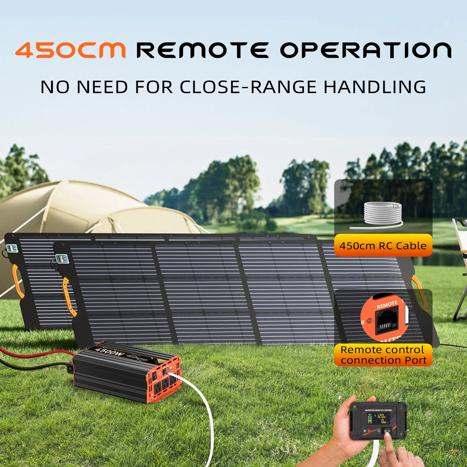 1500 واط 4500 واط الذروة عاكس الطاقة موجة جيبية نقية مع جهاز التحكم عن بعد شاشة الكريستال السائل USB نوع-C حماية متعددة للتخييم RV