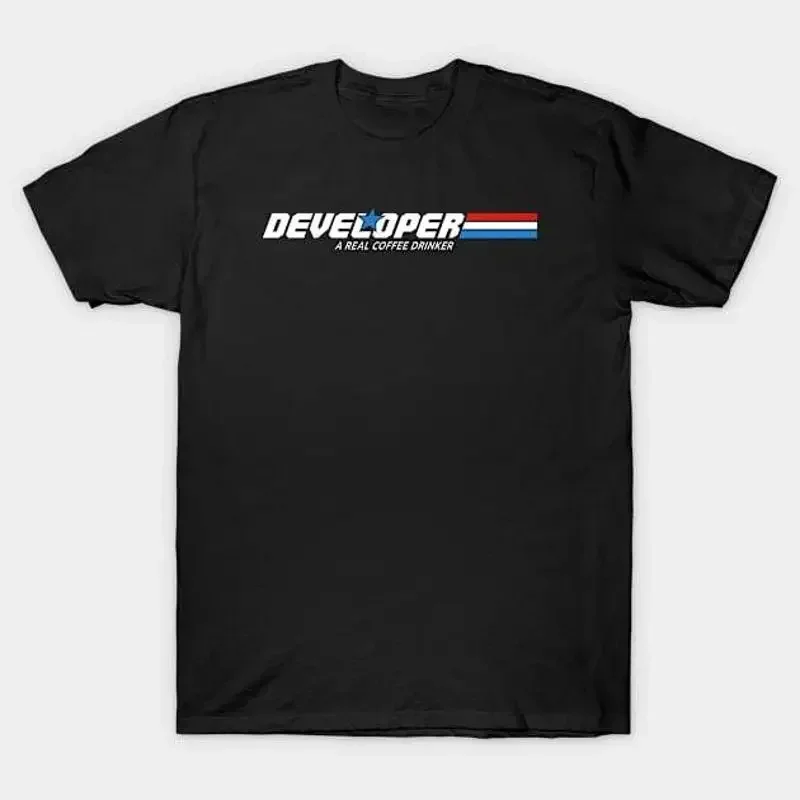 DEVELOPER A REAL COFFEE DRINKER T Shirt S 5XL Fast Shipping