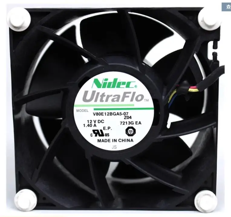 Nidec V80E12BGA5-07 DC 12V 1.40A 80x80x38mm 4-Wire Server Cooling Fan