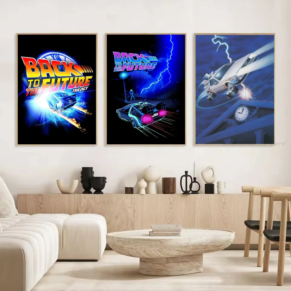 1 قطعة العودة إلى المستقبل ملصق فني ذاتي اللصق مقاوم للماء ورقة ملصق مقهى بار غرفة جدار ديكور