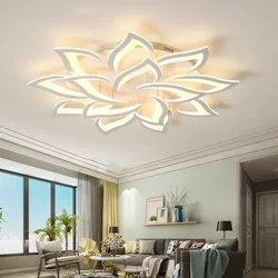 Designer LED Petal Chandelier Living Room Bedroom Kitchen Modern Lamp Home Interior Lighting Luxury High-end Decoration Fixtures