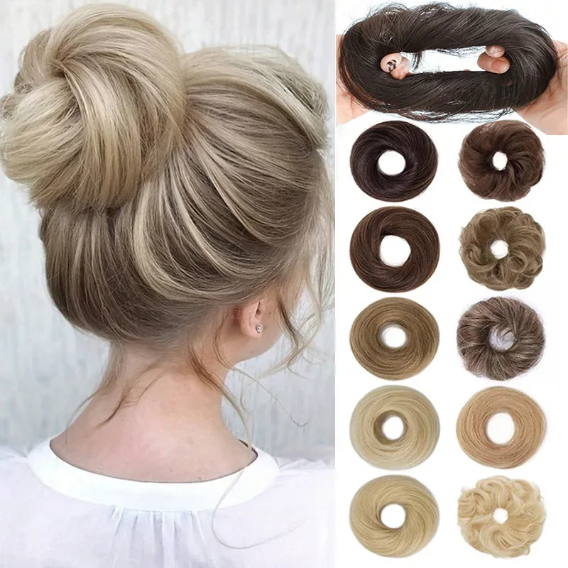 

Synthetic Elegant Messy Curly Elastic Rubber Band Wave Chignon Ponytail Hair Extension Hair Fluffy Easy to Style Suitable