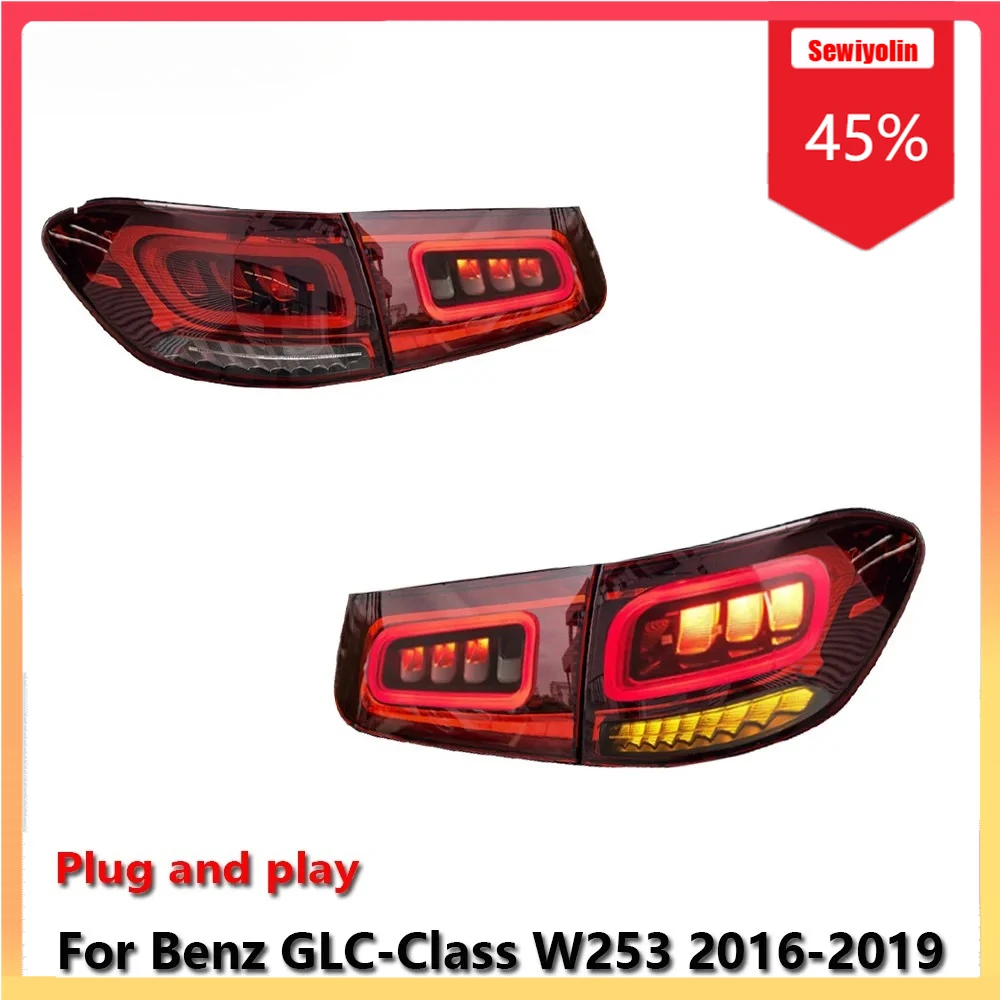 

Car Lamps Tail Light Assemblies For Benz GLC‑Class W253 2016-2019 Auto Fog DRL Brake Turn Signal Lamp Plug and Play