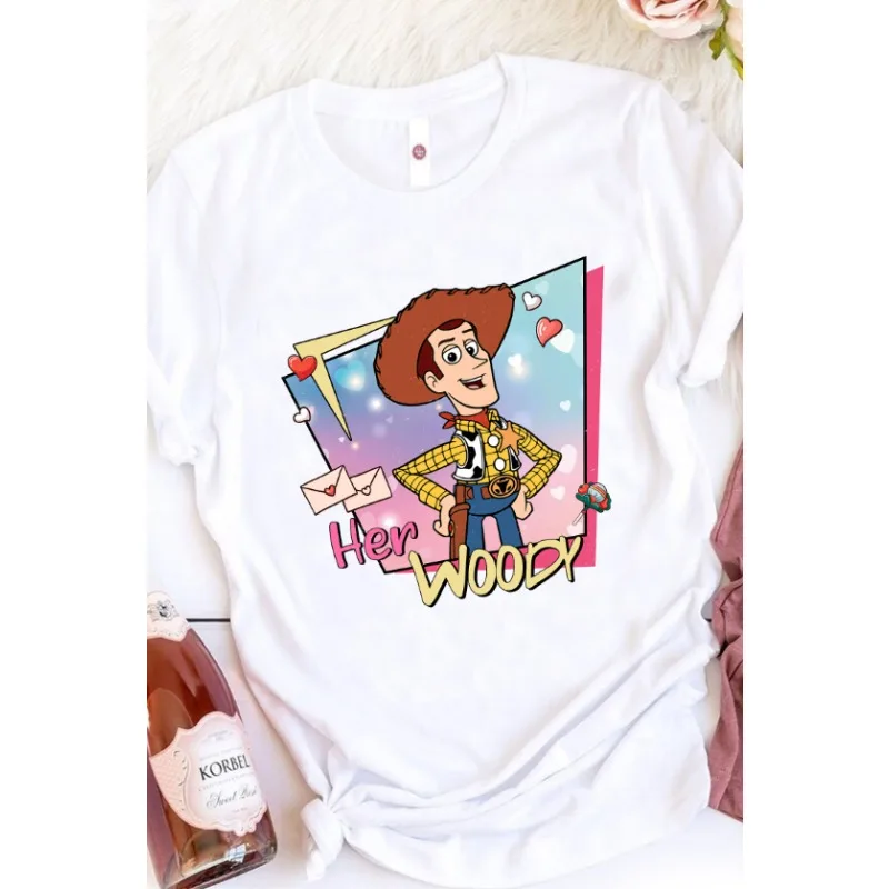 Retro 90s Disney Woody and Shepherdess Shirts, Cute Disney Toy Story Couple Valentine's Day Shirts, Disney Gift Family  T-shirts