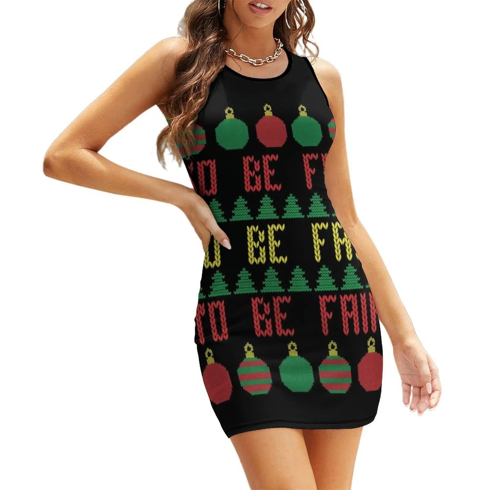 

Ugly Christmas Sweater To be Fair Letterkenny Sleeveless Sundress luxury dress party dresses women