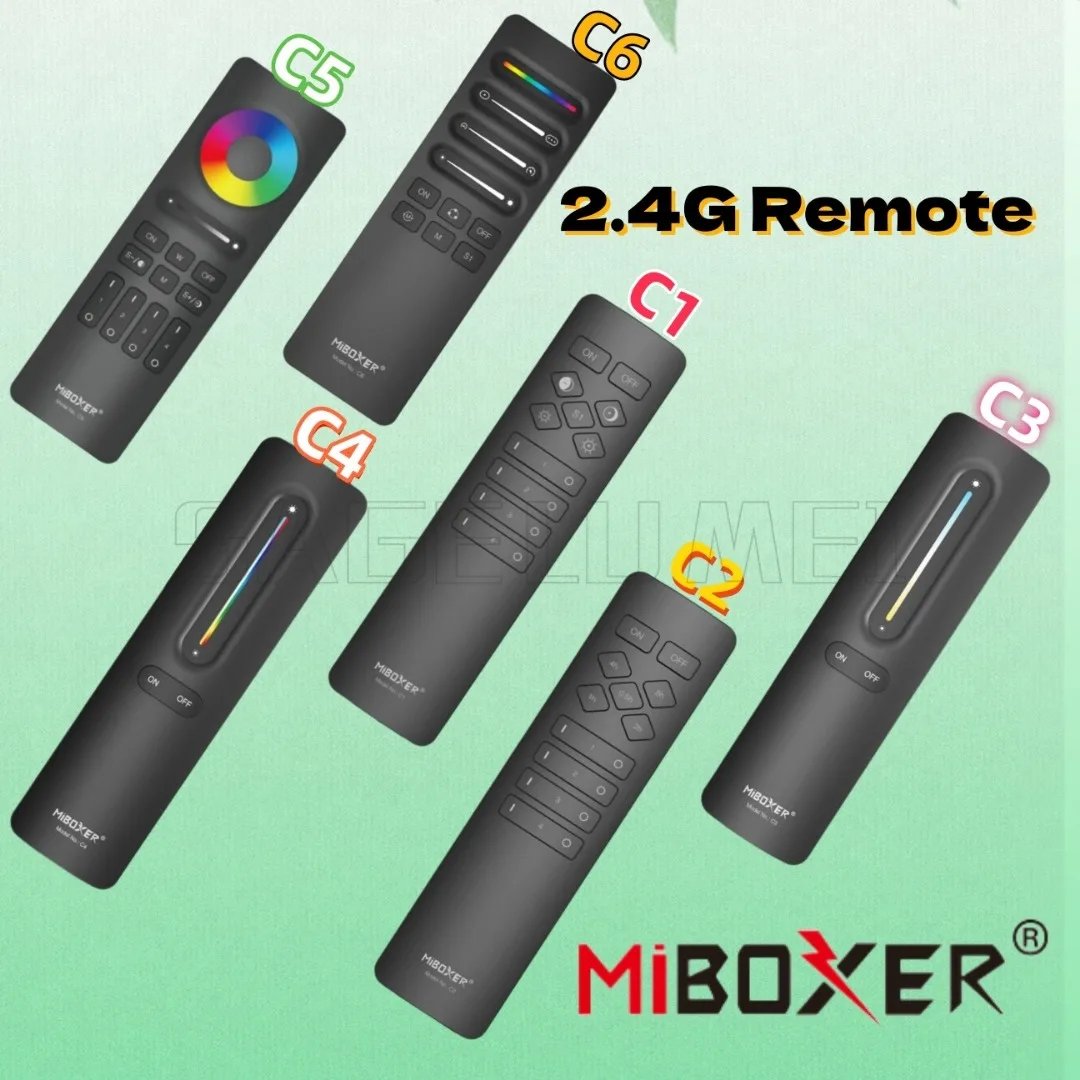 NEW Miboxer2.4G RF Remote C1 C2 C3 C4 C5 C6 Control for Dimmable Color Temperature Adjustable Timing CCT RGB+CCT Multiple 4-Zone
