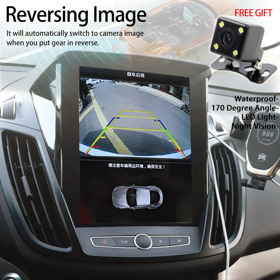 Android 14 Car Radio For Ford Cmax 2013 2011 KUGA Tesla Screen Stereo GPS Multimedia Video Player Navigation CarPlay IPS SCREEN